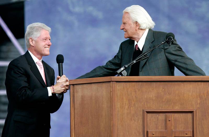 Bill Clinton och Billy Graham.