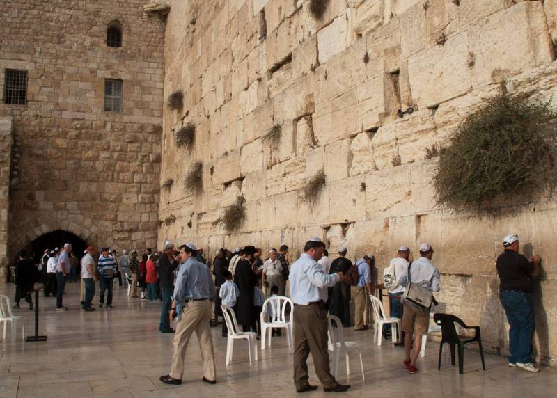 Västra muren i Jerusalem.