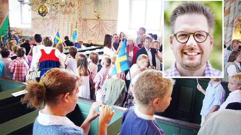 Victor Aldrin om svenskarnas positiva inställning till att ha skolavslutningar i kyrkan.