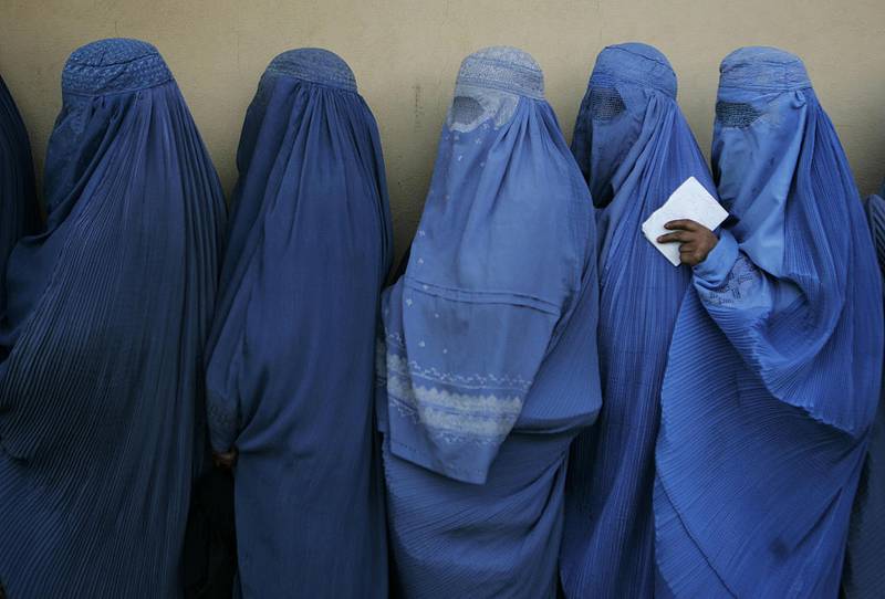 Kvinnor i burka i Afghanistan.
