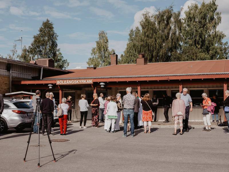 44 personer samlades till denna sista gudstjänst i Böleängskyrkan.