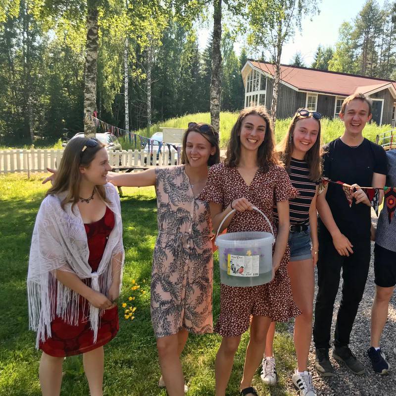 Några av ungdomarna som varit med på ”Mini-Torp” i Sundsvall: