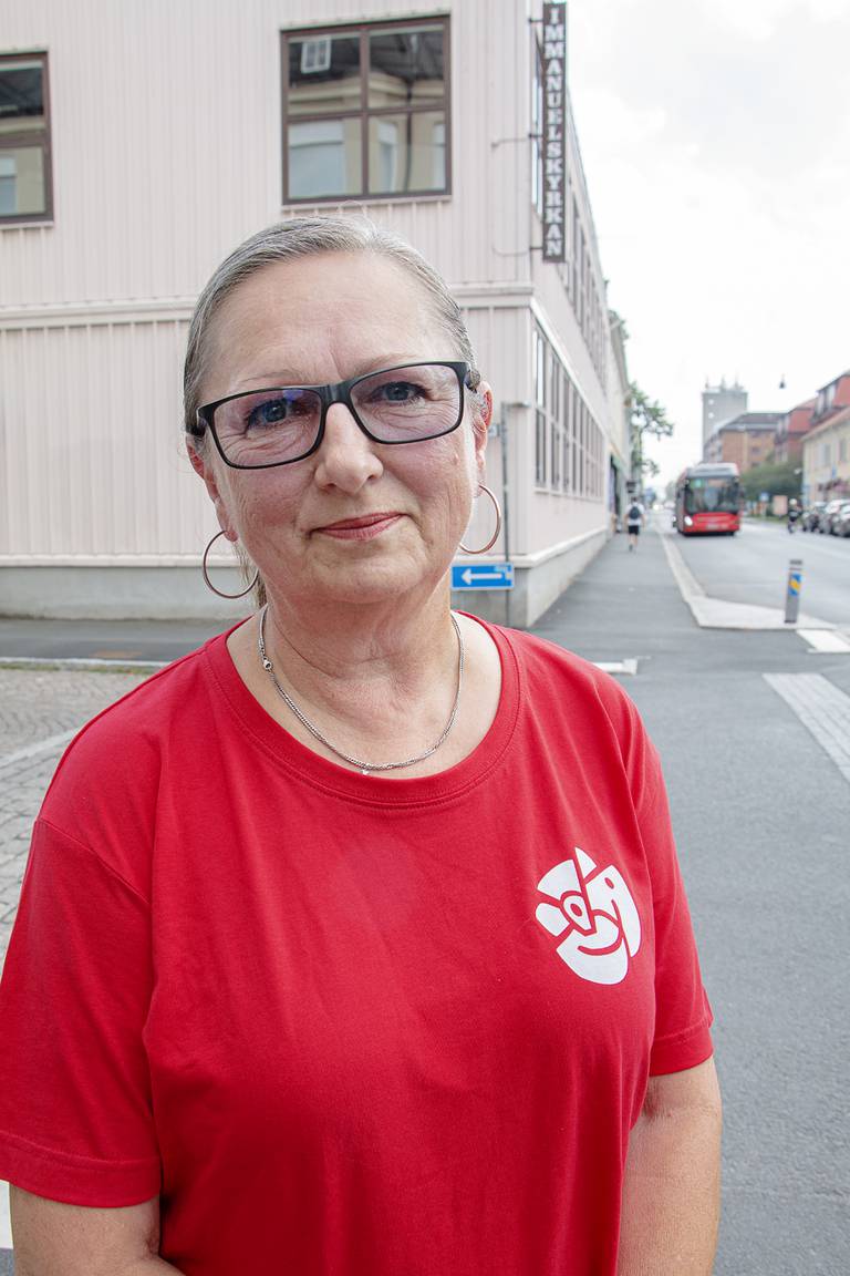 Ingalill Dahlgren Nyberg (S) valkampanjar i Jönköping.