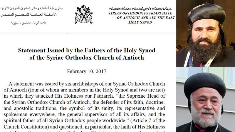 De svenska ärkebiskoparna Benjamin Atas och Julius Shabo har undertecknat brevet i vilket kritiken mot patriarken fördöms.