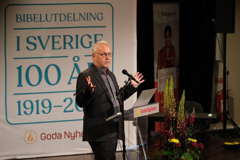I samband med årsmötet 2019 bytte Gideoniterna i Sverige officiellt namn till Goda nyheter för livet. På bilden Olle Nordahl, som nyligen avgick som direktor.