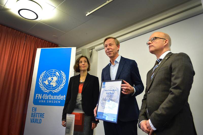 Anders Kompass blev förra veckan utsedd till "Årets FN-vän" av Svenska FN-förbundet.