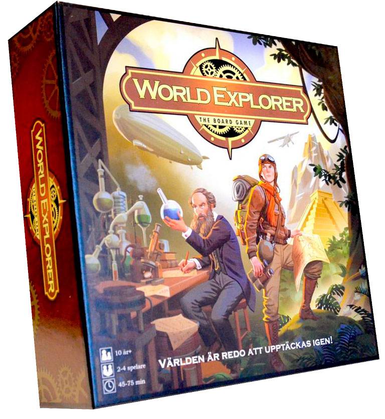 Brädspelet World Explorer, omslag