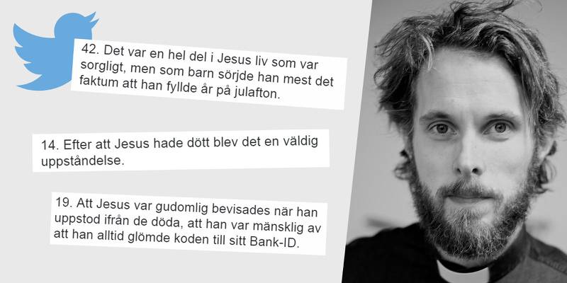 PRÄSTEN. Ludvig Lindelöf är präst i Carl Johans församling i Göteborg, och håller som bäst på att förmedla "fakta" om Jesus.  