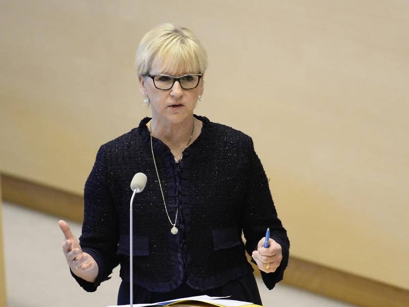 Margot Wallström inledde den stora utrikespolitiska debatten i riksdagen.