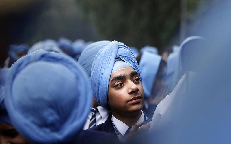 Sikher bär turban.