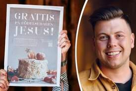 Pingst gratulerade Jesus med helsidesannons i Aftonbladet