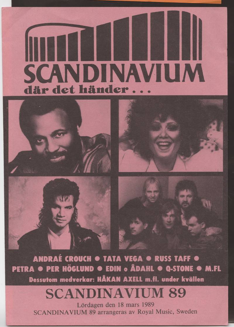 Affisch för Scandinaviumgalan 1989.