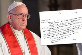 Påven skickade handskrivet brev till hbtq-katoliker