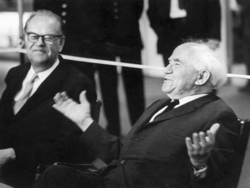 Statsminister Tage Erlander och Israels premiärminister David Ben-Gurion 1962.