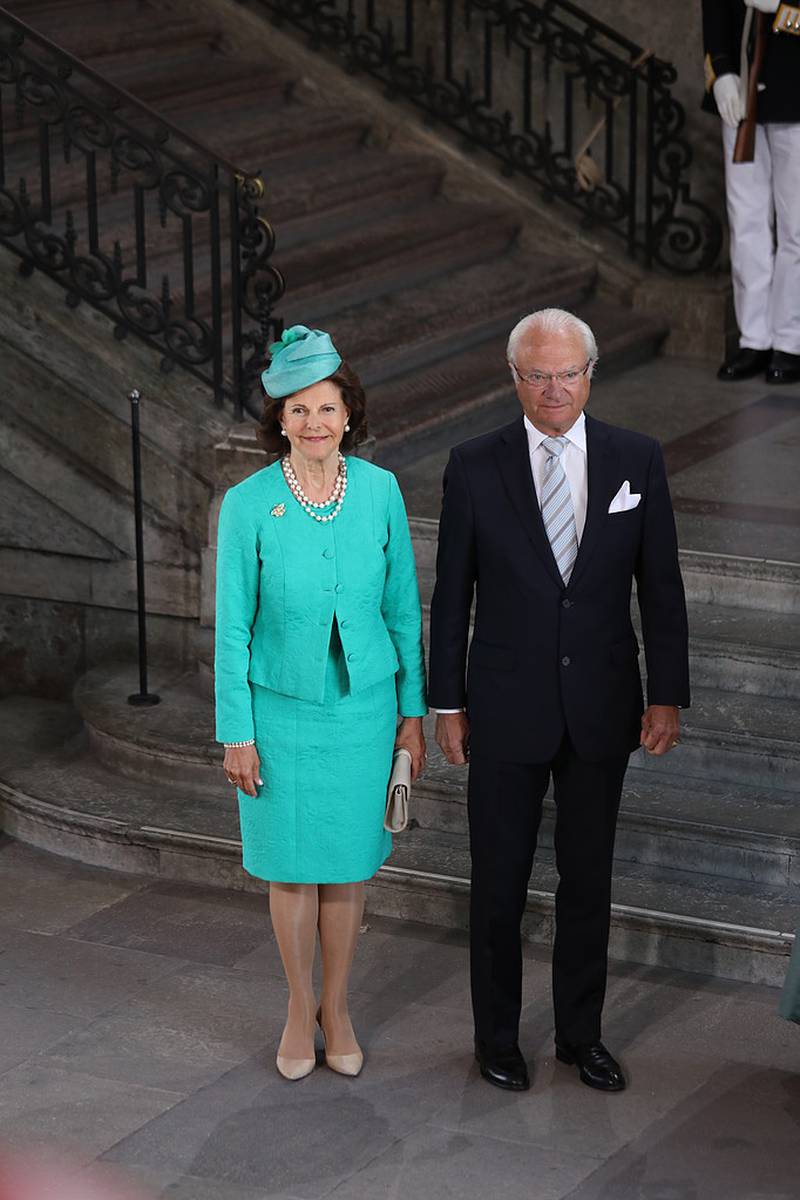 Drottning Silvia och kung Carl XVI Gustav på plats.