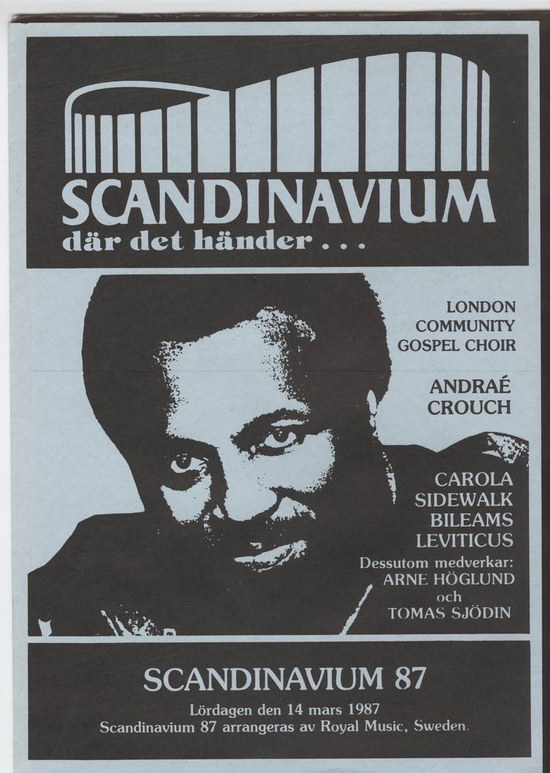 Affisch för Scandinaviumgalan 1987.