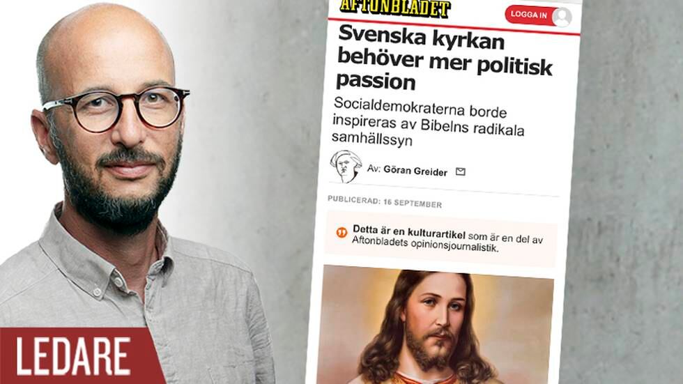 Aftonbladets skribent Göran Greider "Svenska kyrkan behöver mer politisk passion"