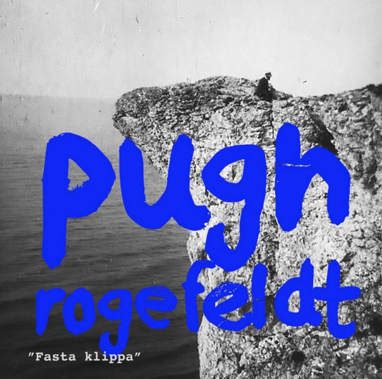 Pugh Rogefeldt "Fasta klippa" skivomslag, singel släppt 7 oktober 2022 på Spotify. En egen version av psalmen "Klippa du som brast för mig" ("Rock of ages" i original)