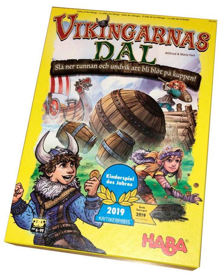 Brädspel, barnspel, recension 2019. Vikingarnas dal från Haba