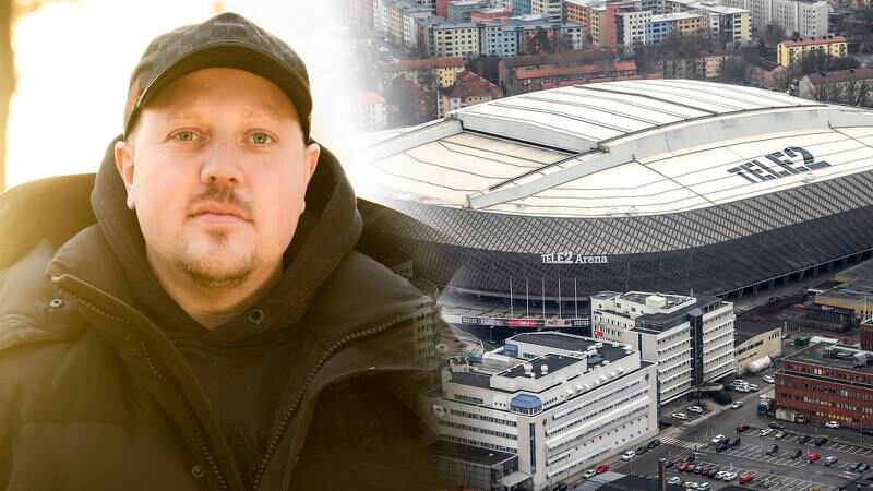 Sebastian Stakset och Tele2 Arena.