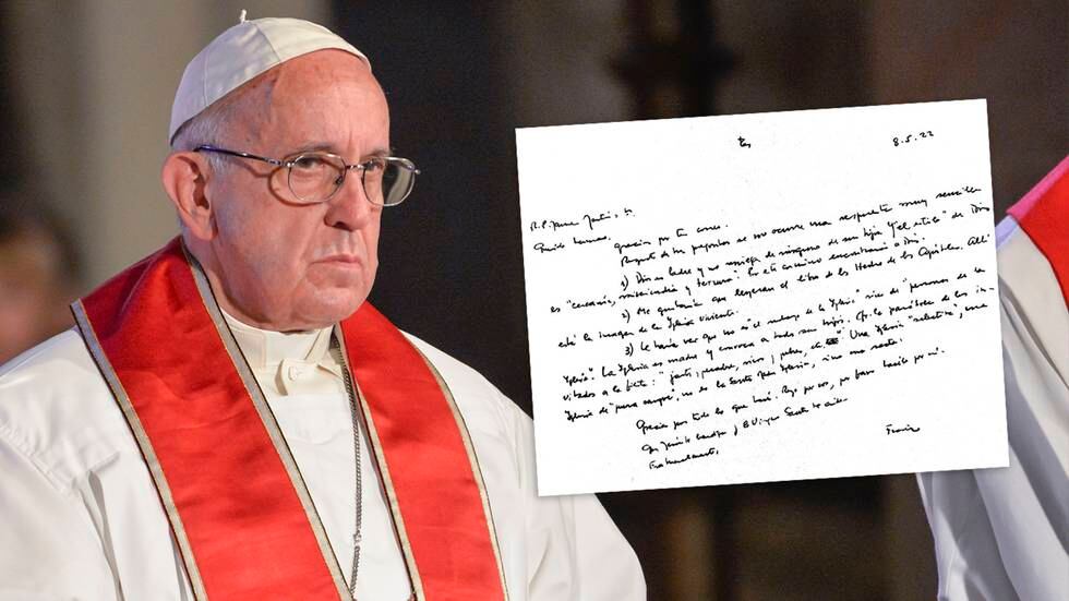 Påven skickade ett handskrivet brev till hbtq-katoliker.