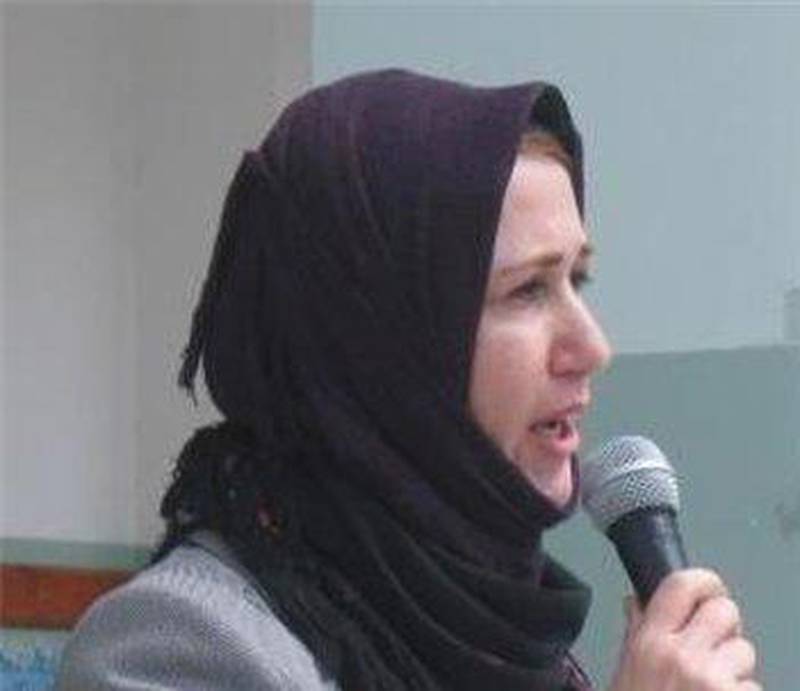 Palestinska politikern Najat Abu Bakr.