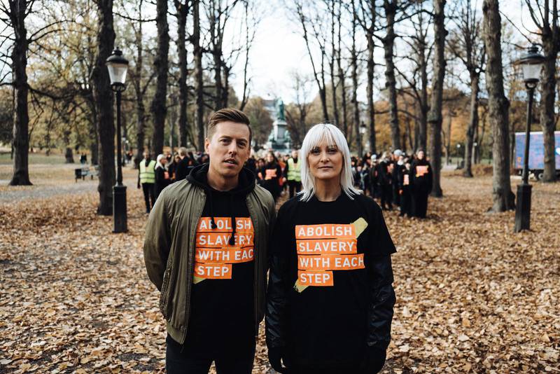 Eric Liljero och Lina Nielsen, pastorer i Hillsong Sweden och engagerade i Walk for Freedom.