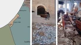Stora skador på baptistkyrkan i Gaza