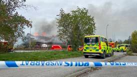 Fullt utvecklad brand i moské i Eskilstuna - går inte att rädda