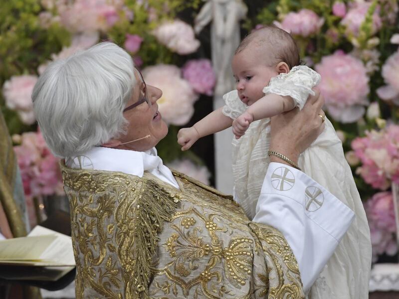 Svenska kyrkans ärkebiskop Antje Jackelén med prinsessan Adrienne.
