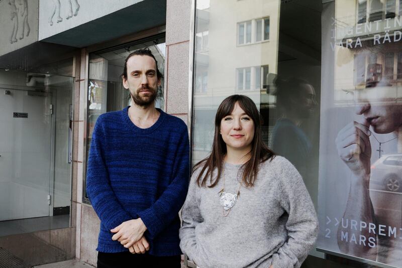 Johan Heltne och Sara Giese.