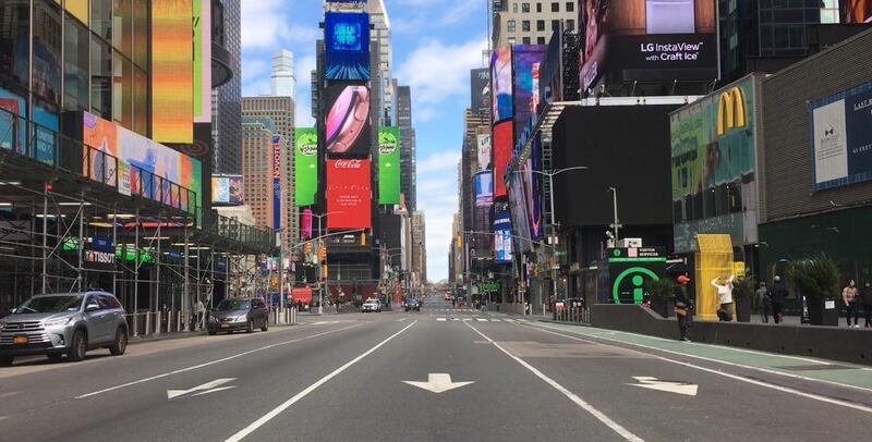 New York i coronatid. Per Anders Brolin har tagit bilderna under en promenad i sin hemstad.