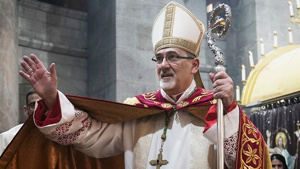 Mahmoud Ilian Kardinal Pierbattista Pizzaballa.
