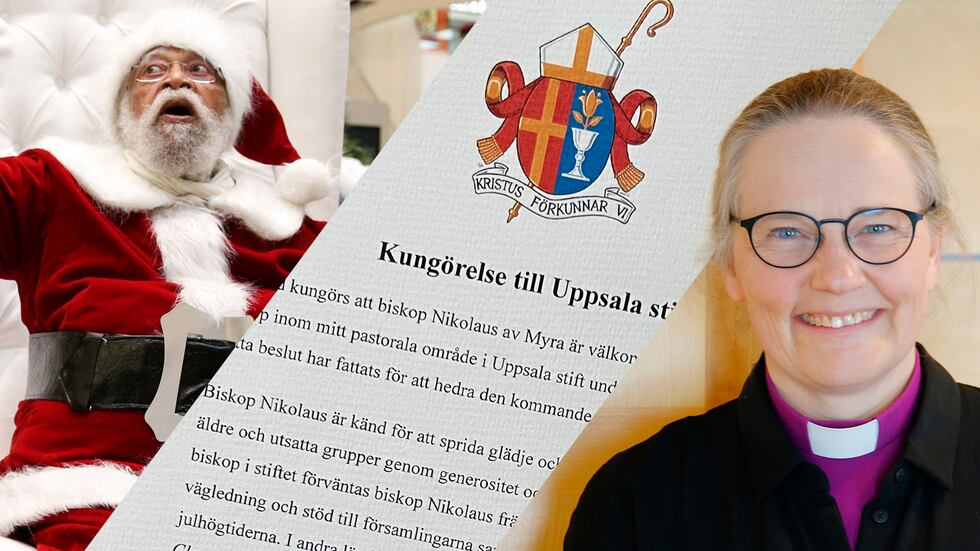 Jae C. Hong, Uppsala stift och Jacob Zetterman Kombinerad bild: Jultomten, dokumentet "Kungörelse till Uppsala stift", biskop Karin Johannesson.