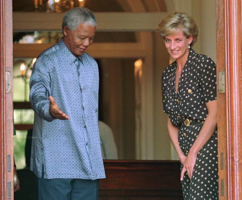 Med Nelson Mandela.