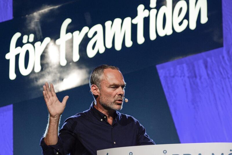 LIBERAL. Jan Björklund under utfrågningarna på Vårgårda möte.