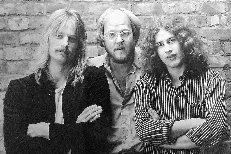 Vatten 1978. Från vänster Danne Gansmoe, trummor, Tomas Ernvik, sång och gitarr, Anders Mossberg, bas.