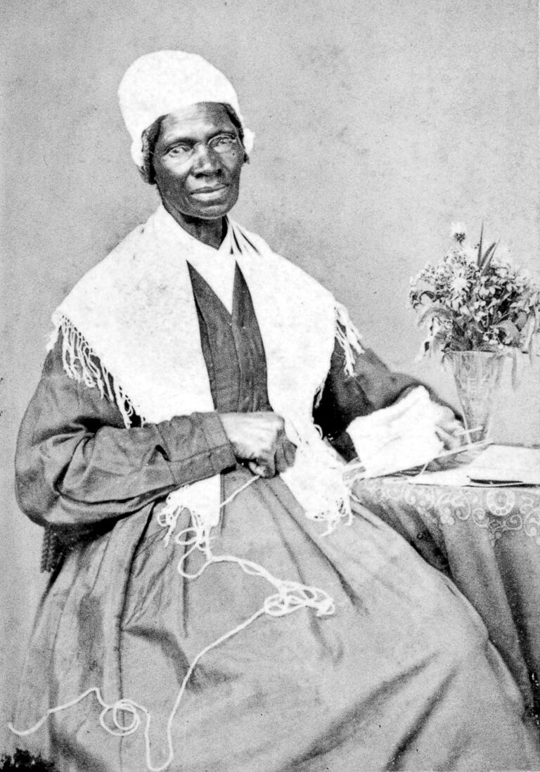 Sojourner Truth, kvinnorättskämpe och slavmotståndare, levde mellan cirka1797-1883.