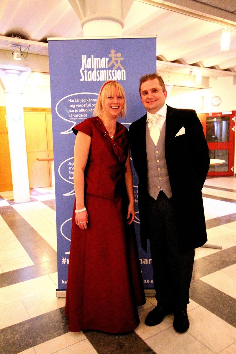 Susanne Lundström, Stadsmissionens direktor i Kalmar, med sällskap