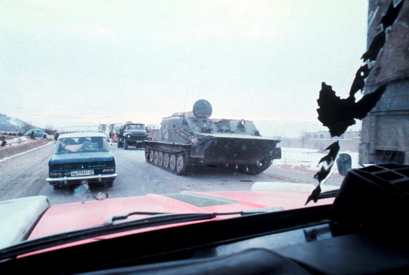 Sovjets ockupation av Afghanistan 1980.