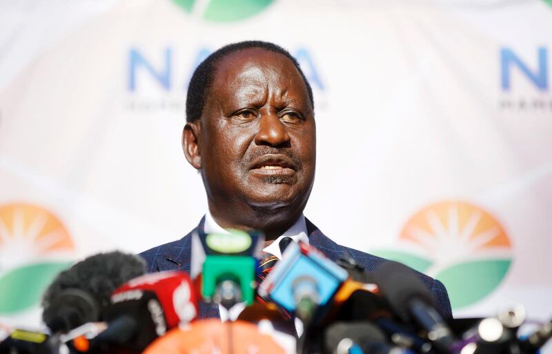 Oppositionsledaren Raila Odinga.