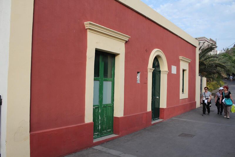 I det här huset bodde och förälskade sig Ingrid Bergman och Roberto Rossellini under inspelningen av filmen ”Stromboli” 1949.