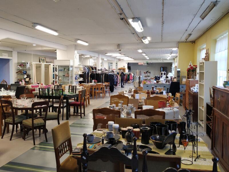 Antitraffickingutställningen ligger i anslutning till Kungsörs Återvinning och Secondhandbutik.
