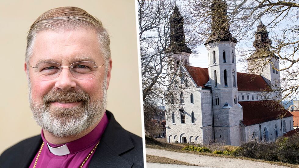 Magnus Aronson /Ikon, Karl Melander/TT Thomas Petersson, avkragad biskop i Visby, samt Visby domkyrka.