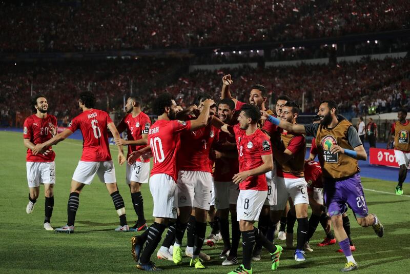 Egypten firar segermålet mot Zimbabwe i Kairo i Afrikanska mästerskapen 2019. Egypten vann med 1-0. I laget finns dock inga kopter vilket är anmärkningsvärt eftersom tio procent av landets invånare är kopter.