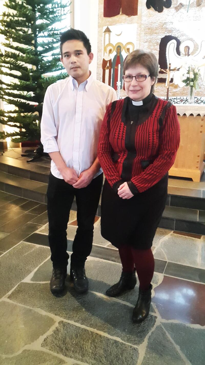 Kazem Rezaae och Elisabeth Björklund.