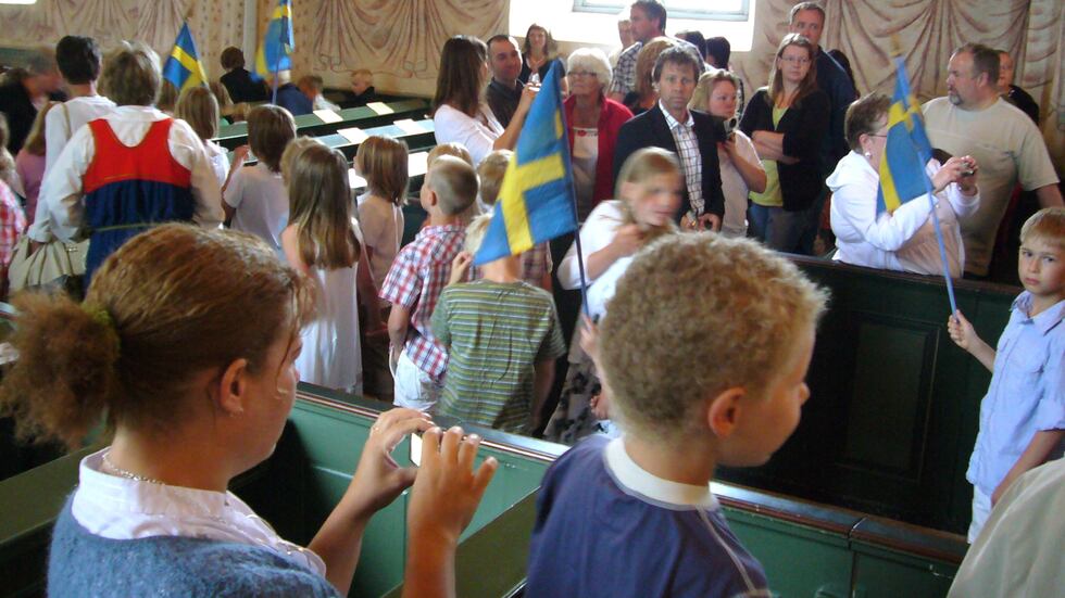 MONS BRUNIUS/TT NYHETSBYRÅN Skolavslutningar i kyrkan har väckt debatt i flera års tid. Bild från Litslena kyrka i Enköping.