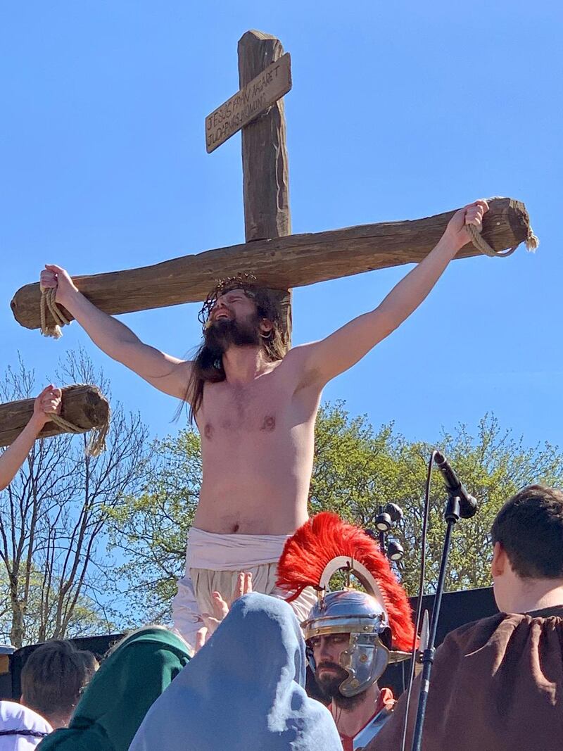 Jesus är huvudpersonen i Passionsspelet i Uddevalla.