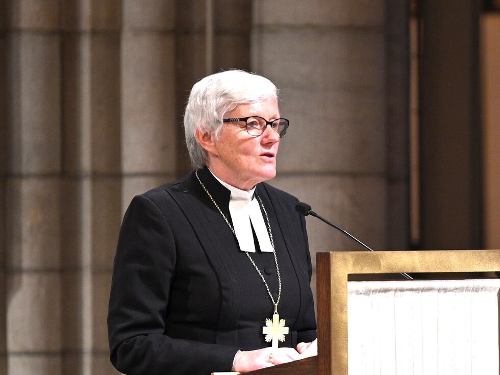 Antje Jackelén öppningstalar inför kyrkomötet 2020, i Uppsala domkyrka