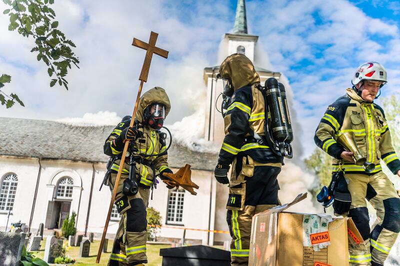 David Johansson, vinnare av utmärkelsen Årets rookie 2023.
David vann bland annat med sina bilder från den brinnande kyrkan i Viås.